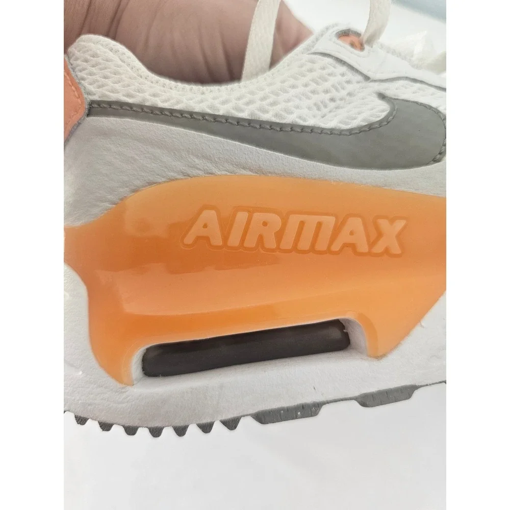 Athleisure Nike Air Max SYSTM Sneaker Womens 9 White Orange DM9538-102 Mesh